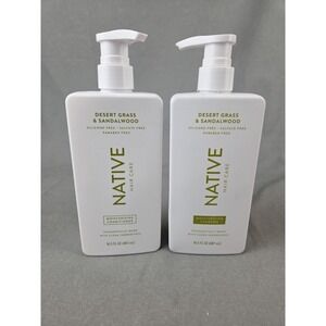 Native Moisturizing Shampoo & Conditioner Desert Grass‎ & Sandalwood 16.5 New